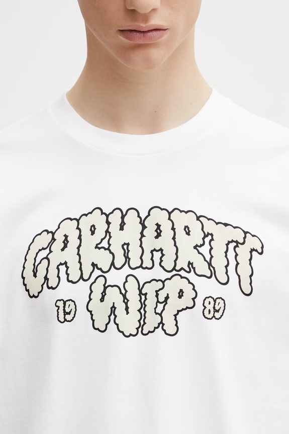 Carhartt WIP S/S Cloud Script T-Shirt t-shirt bawełniany męski biały I036200.02XX