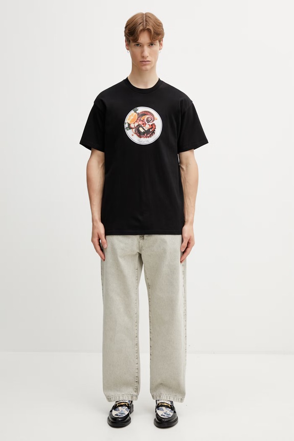 Carhartt WIP S/S Octopus T-Shirt majica od pamuka za muškarce I036217.89XX crna