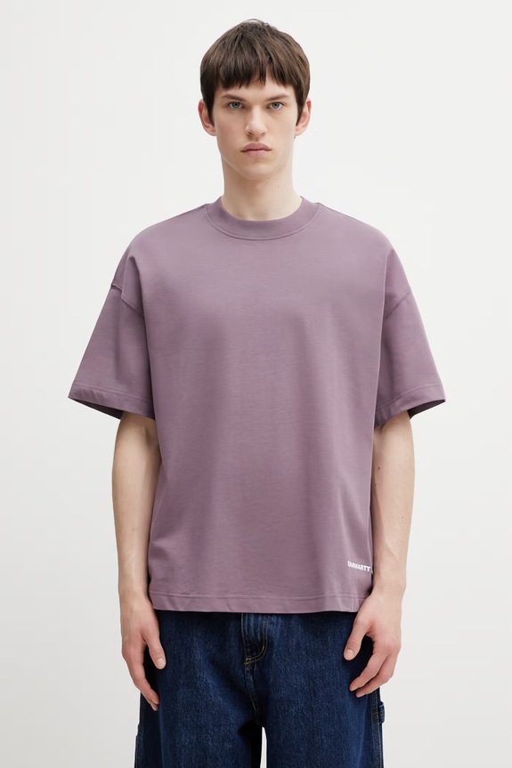 Carhartt WIP S/S Link Script T-Shirt tričko bavlnené pánske fialová I031373.3BSXX