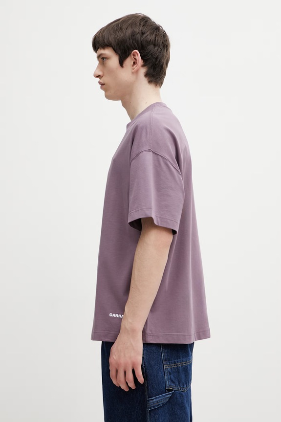Carhartt WIP S/S Link Script T-Shirt tričko bavlnené pánske I031373.3BSXX fialová SS26