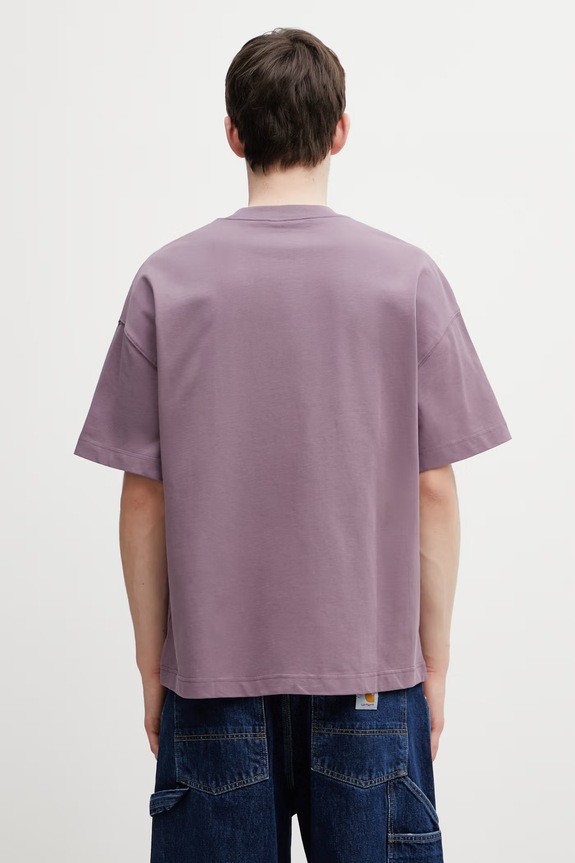 Oblečenie Carhartt WIP S/S Link Script T-Shirt tričko bavlnené pánske I031373.3BSXX fialová