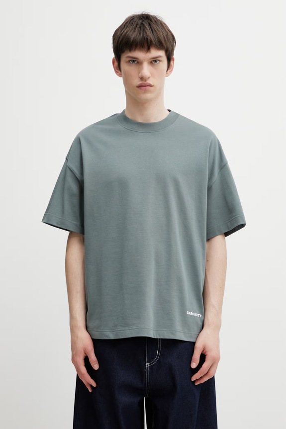 Carhartt WIP S/S Link Script T-Shirt cotton Men's green I031373.3HLXX