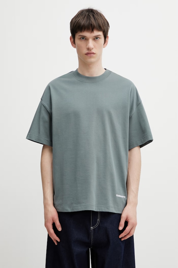 Carhartt WIP S/S Link Script T-Shirt cotton Men's green I031373.3HLXX
