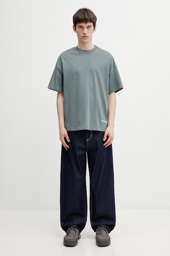 Carhartt WIP S/S Link Script T-Shirt cotton Men's I031373.3HLXX green