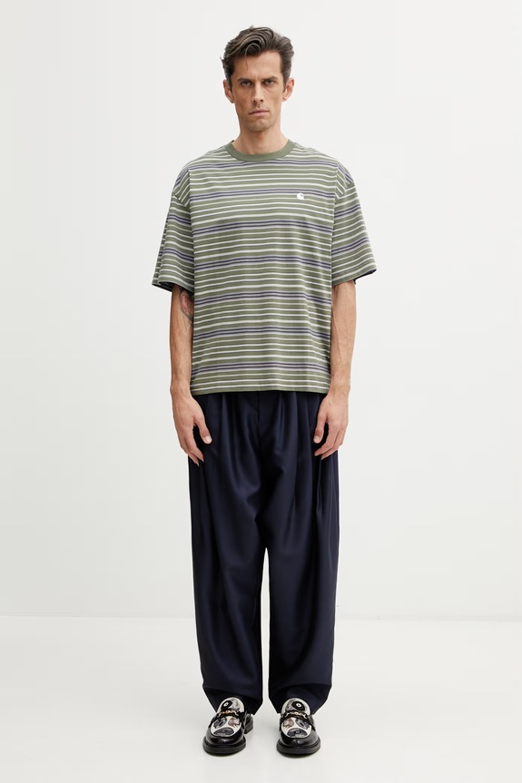 Carhartt WIP S/S Zane T-Shirt t-shirt βαμβακερό Ανδρικό I036186.3L1XX πράσινο