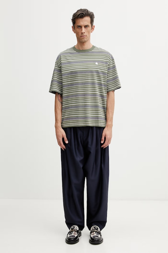 Carhartt WIP S/S Zane T-Shirt t-shirt βαμβακερό Ανδρικό I036186.3L1XX πράσινο