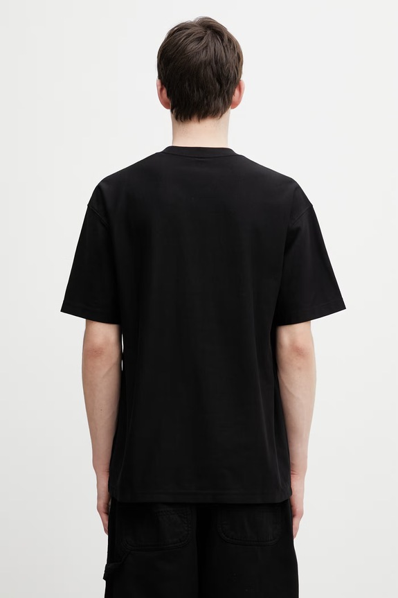 Odzież Carhartt WIP S/S WIP Label T-Shirt męski bawełniany I036180.89XX czarny