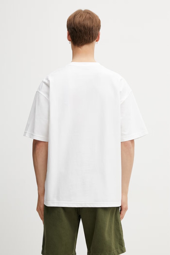 Clothing Carhartt WIP S/S WIP Label Men's cotton T-Shirt I036180.02XX white