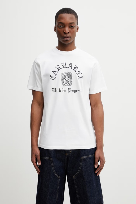 Carhartt WIP S/S Coat Of Arms T-Shirt tričko bavlnené pánske biela I036195.260