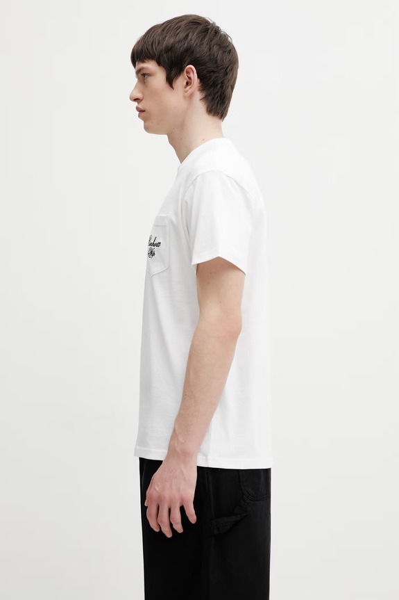 Carhartt WIP S/S Longhand Pocket T-Shirt тениска памучна мъжка I036204.00AXX бял SS26