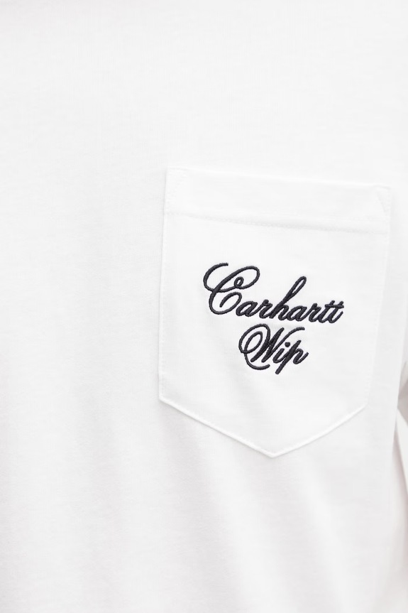 Carhartt WIP S/S Longhand Pocket T-Shirt тениска памучна мъжка бял I036204.00AXX
