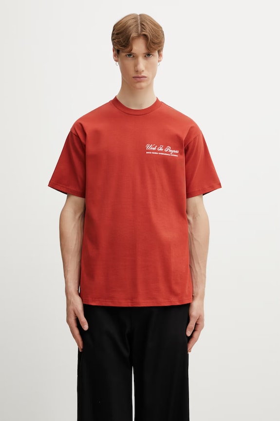Îmbrăcăminte Carhartt WIP S/S Cloud Heart T-Shirt tricou de bumbac pentru bărbați I036244.3IXXX portocaliu