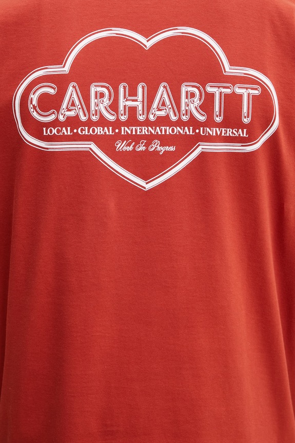 Carhartt WIP S/S Cloud Heart T-Shirt tricou de bumbac pentru bărbați I036244.3IXXX portocaliu