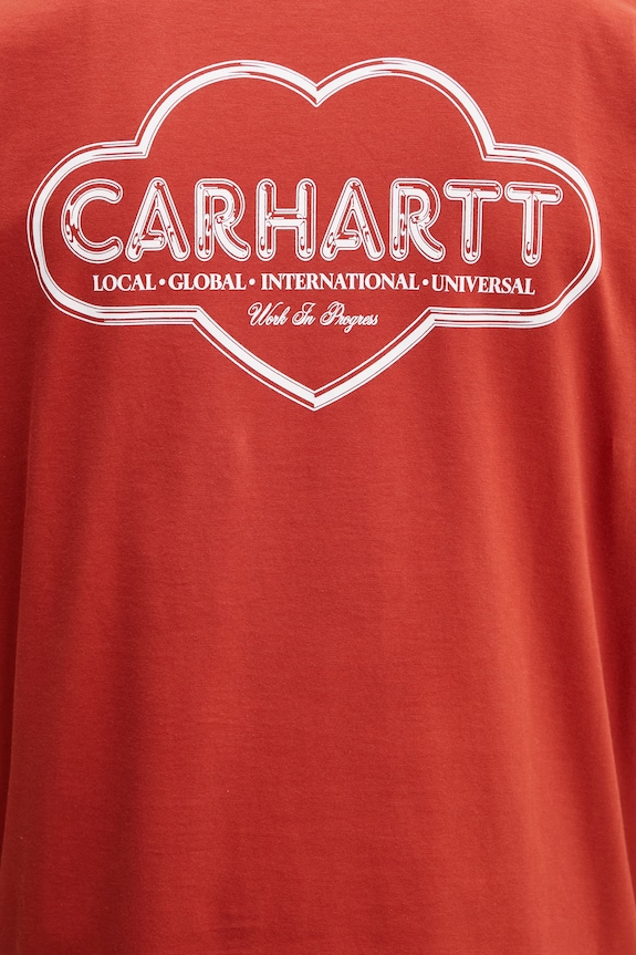 Carhartt WIP S/S Cloud Heart T-Shirt tricou de bumbac pentru bărbați I036244.3IXXX portocaliu
