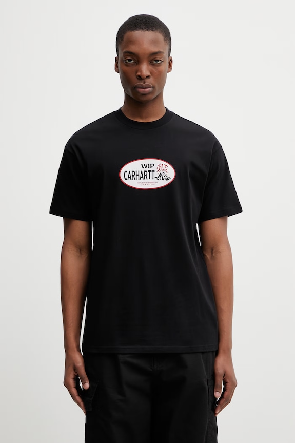 Одежда Carhartt WIP S/S Harlequin BBQ T-Shirt футболка из хлопка для мужчин I036245.89XX чёрный