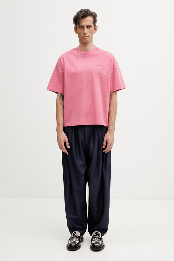 Carhartt WIP S/S Benton T-Shirt t-shirt βαμβακερό Ανδρικό I035590.3IJGD ροζ