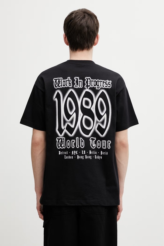 Odzież Carhartt WIP S/S World Tour T-Shirt t-shirt męski bawełniany I036236.89XX czarny