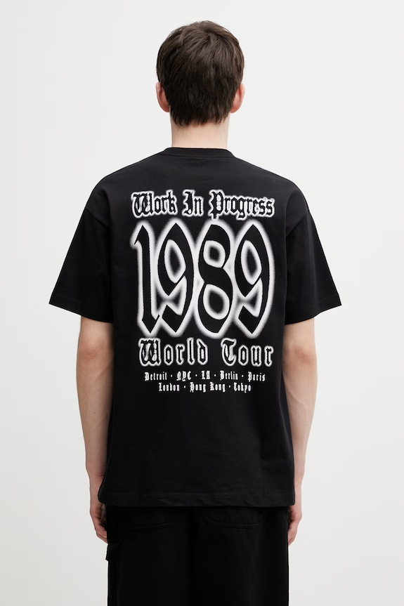 Odzież Carhartt WIP S/S World Tour T-Shirt t-shirt męski bawełniany I036236.89XX czarny
