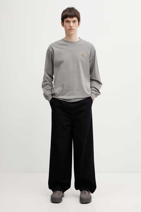 Carhartt WIP L/S Nelson T-Shirt longsleeve Men's cotton I029948.2LRGD gray