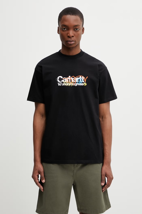 Oblečenie Carhartt WIP S/S Primary T-Shirt tričko bavlnené pánske I036238.89XX čierna