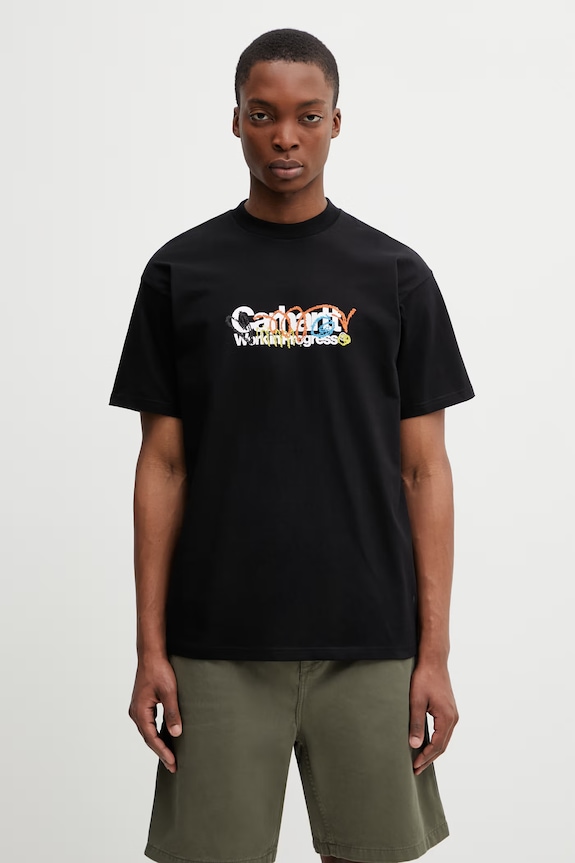 Oblečenie Carhartt WIP S/S Primary T-Shirt tričko bavlnené pánske I036238.89XX čierna