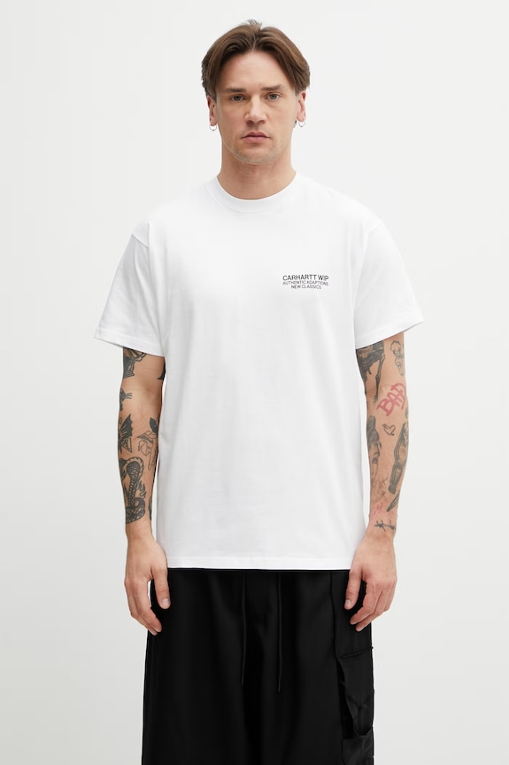 Carhartt WIP S/S Sean Hamilton 03 T-Shirt in cotone da uomo bianco I036270.02XX
