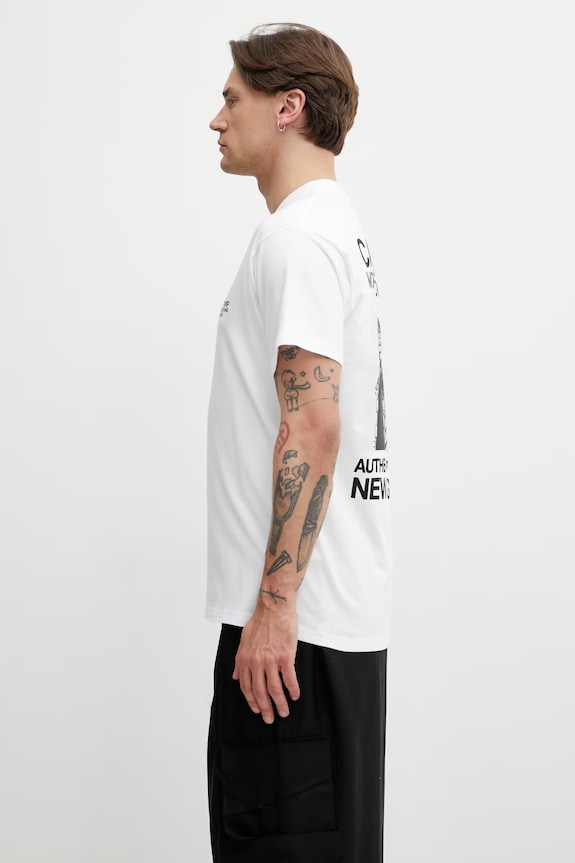 Carhartt WIP S/S Sean Hamilton 03 T-Shirt in cotone da uomo I036270.02XX bianco SS26