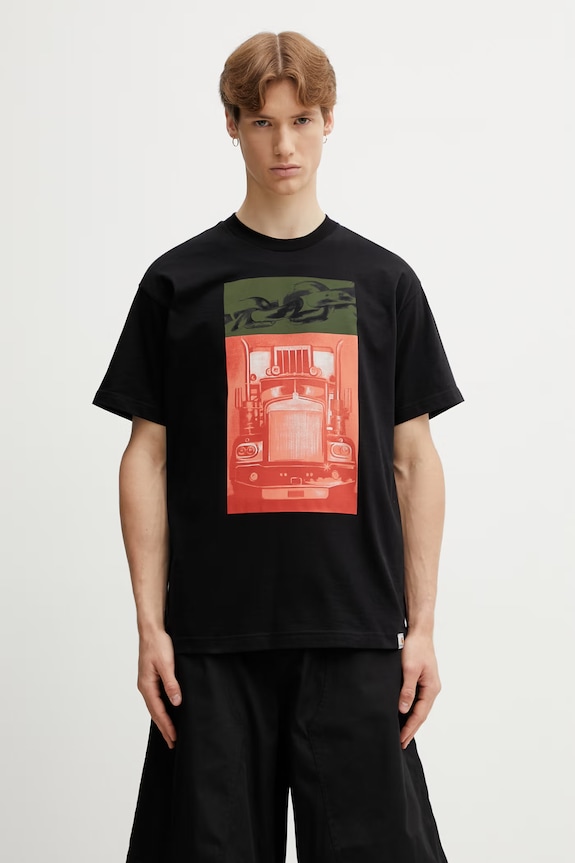 Carhartt WIP S/S Sean Hamilton 01 T-Shirt tricou din bumbac pentru bărbați negru I036268.89XX