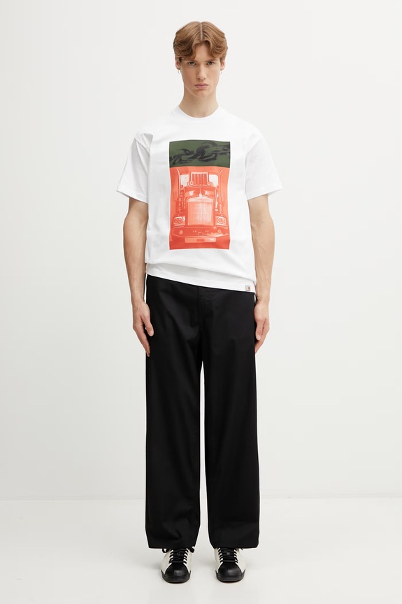 Carhartt WIP S/S Sean Hamilton 01 T-Shirt tricou pentru bărbați din bumbac I036268.02XX alb