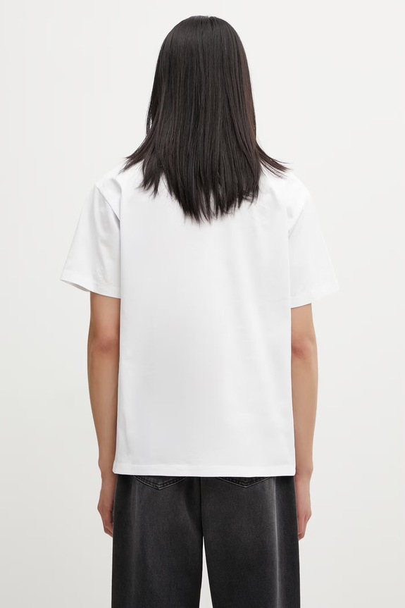 Îmbrăcăminte No Problemo Spiral tricou din bumbac bărbătesc NP6002605 alb