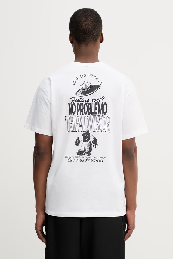 No Problemo Trip Advisor t-shirt βαμβακερό γυναικείο λευκό NP6000305