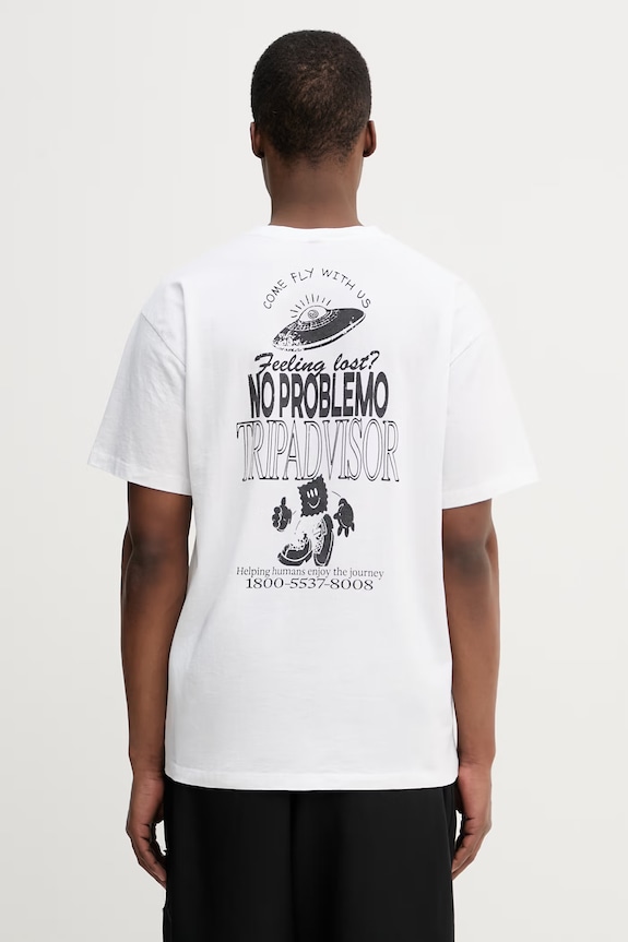 No Problemo Trip Advisor t-shirt βαμβακερό γυναικείο λευκό NP6000305