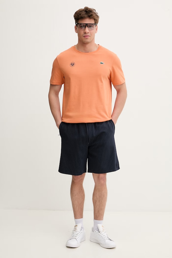 Lacoste kratka majica moška z bombažem TH8309 oranžna SS26