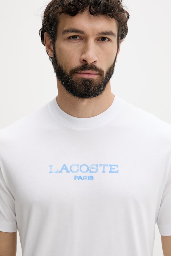 Lacoste тениска мъжка от памук бял TH1435