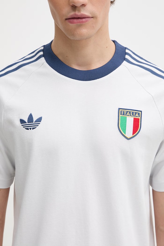 adidas Originals Italy Originals T-shirt męski z bawełną niebieski KC6611