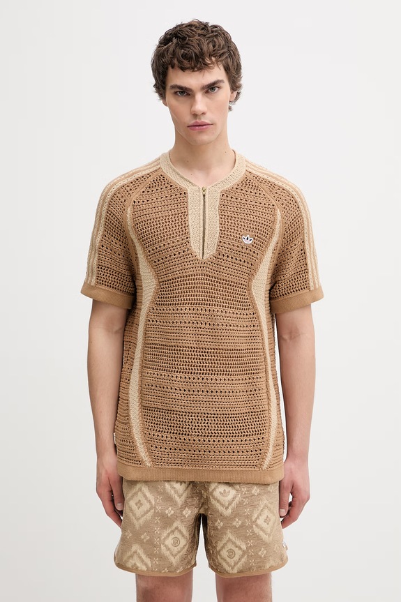 adidas Originals CLOT x adidas by Edison Chen t-shirt with cotton Men's beige KE7069