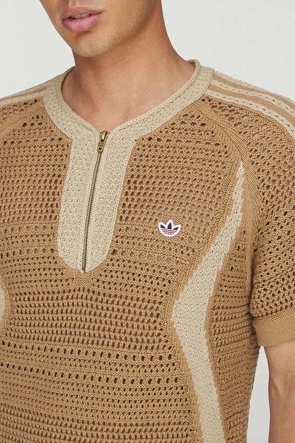 adidas Originals CLOT x adidas by Edison Chen tricou cu bumbac pentru bărbați bej KE7069