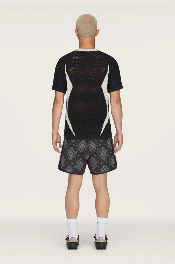 Ρούχα adidas Originals CLOT x adidas by Edison Chen πλεκτό t-shirt με βαμβάκι Ανδρικά KE7074 μαύρο