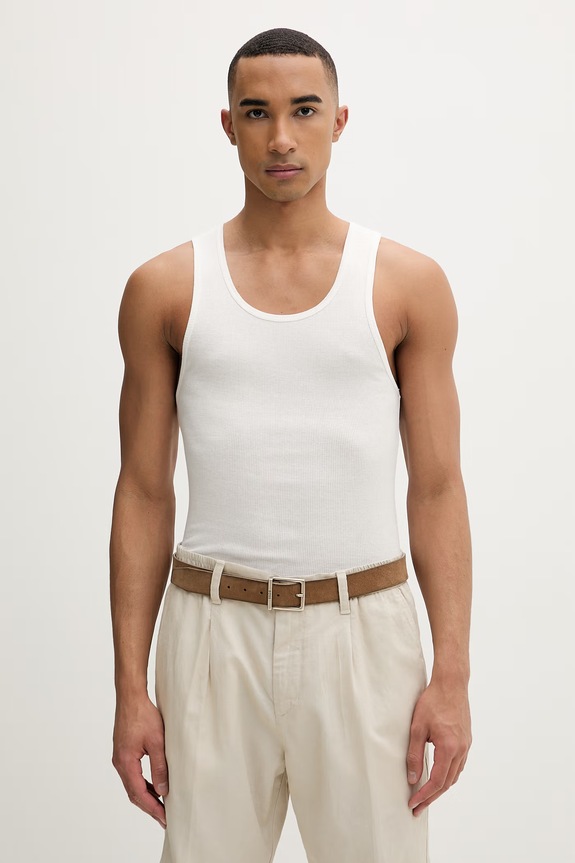 AllSaints top pentru femei, din bumbac bej ASM493452