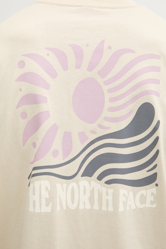 The North Face tričko pánske bavlnené SUN OVERSIZE NF0A8GA0DOM1 béžová
