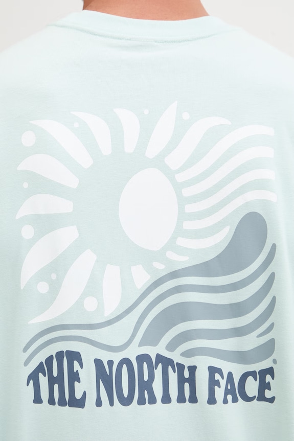 The North Face tričko pánske bavlnené SUN OVERSIZE NF0A8GA0G701 zelená