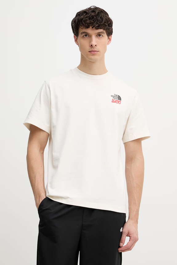 Îmbrăcăminte The North Face tricou pentru bărbați, din bumbac 1966 MOTION NF0A8GAHQLI1 bej