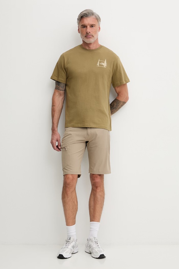 The North Face tričko pánske bavlnené CAMPING RELAXED NF0A8GQM2EL1 zelená SS26