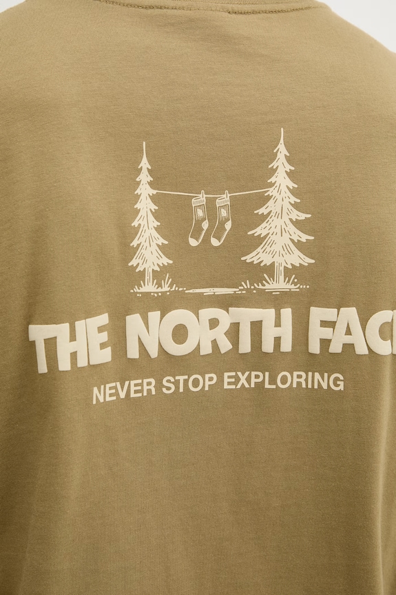 The North Face tričko pánske bavlnené CAMPING RELAXED NF0A8GQM2EL1 zelená