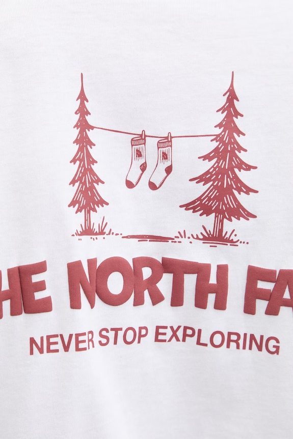 The North Face tričko pánske bavlnené CAMPING RELAXED NF0A8GQMFN41 biela