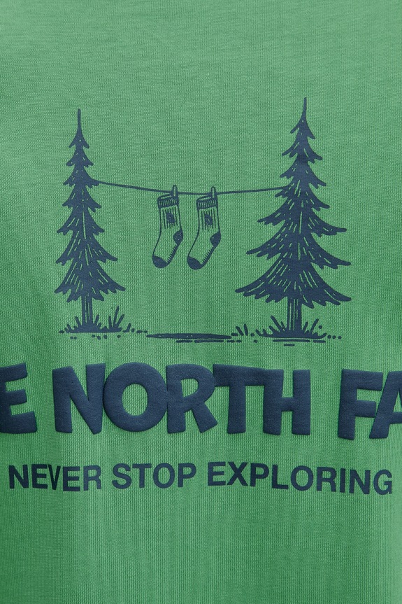 The North Face T-shirt ανδρικό βαμβακερό CAMPING RELAXED NF0A8GQMG571 πράσινο