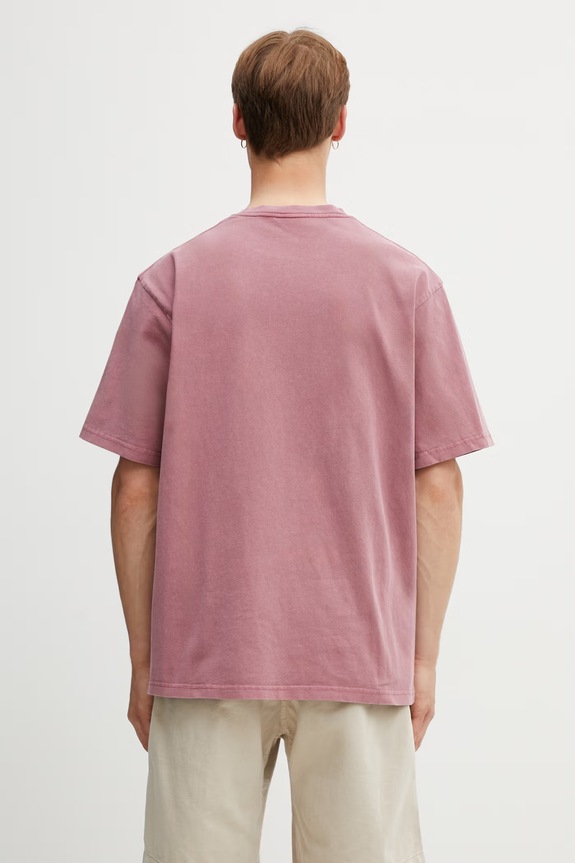 Odzież Gramicci One Point Tee t-shirt basic bawełniany męski G304.OGJ. różowy