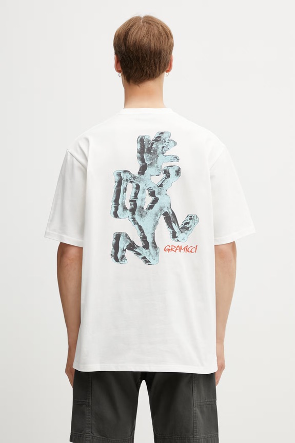 Odjeća Gramicci ICE SCULPTURE TEE majica od pamuka za muškarce G6SU.T118. bijela
