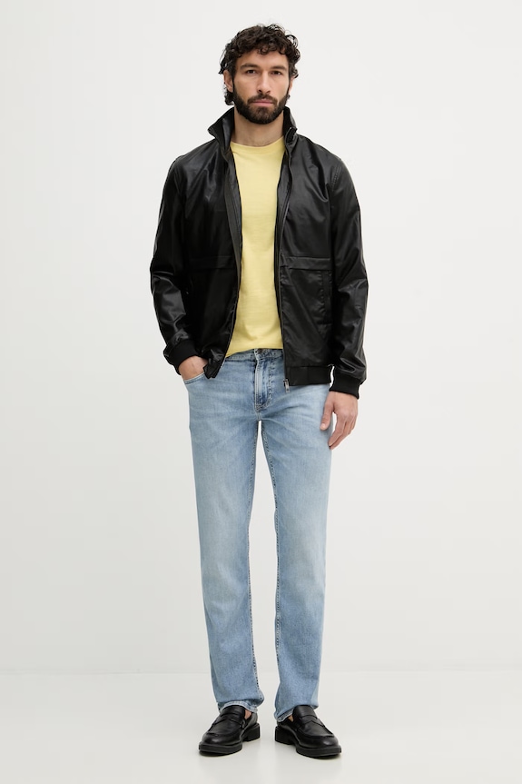 United Colors of Benetton majica za muškarce od pamuka 3UWFU10BV zlatna SS26