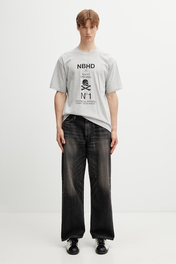 Neighborhood T-shirt męski bawełniany 261PCNH.ST08 szary